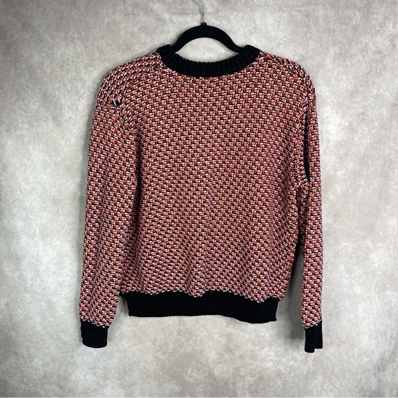 COS Crochet Knit Multi Color Side Slit Sweater Women's Size S - Picture 3 of 6